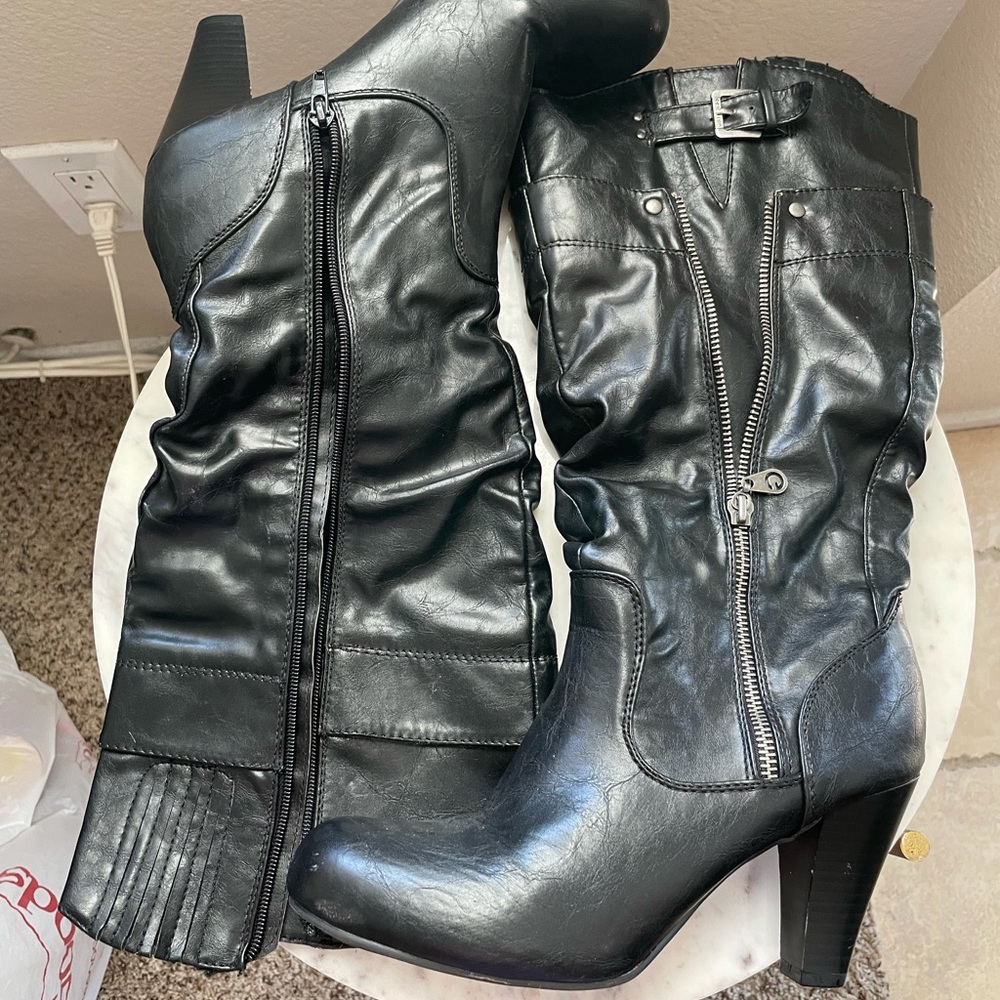 G by Guess Black Below Knee Boots 9M